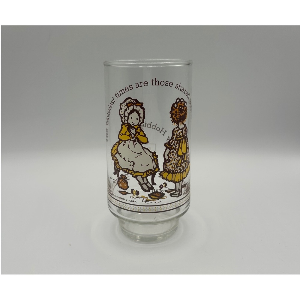 Vintage Holly Hobbie Coca-Cola Glass Happy Talk Limited Edition Tumbler 1970s